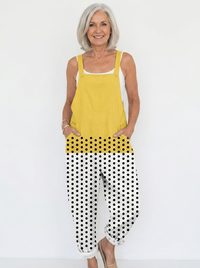 Comfortable Printed Overalls