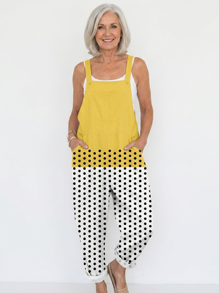 Comfortable Printed Overalls