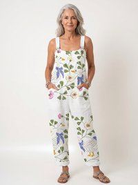 Comfortable Printed Overalls