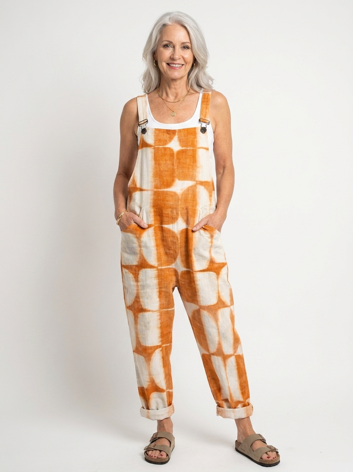 Comfortable Printed Overalls