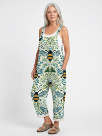 Comfortable Printed Overalls