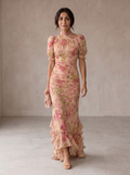 Thea - Floral Chiffon Maxi Dress