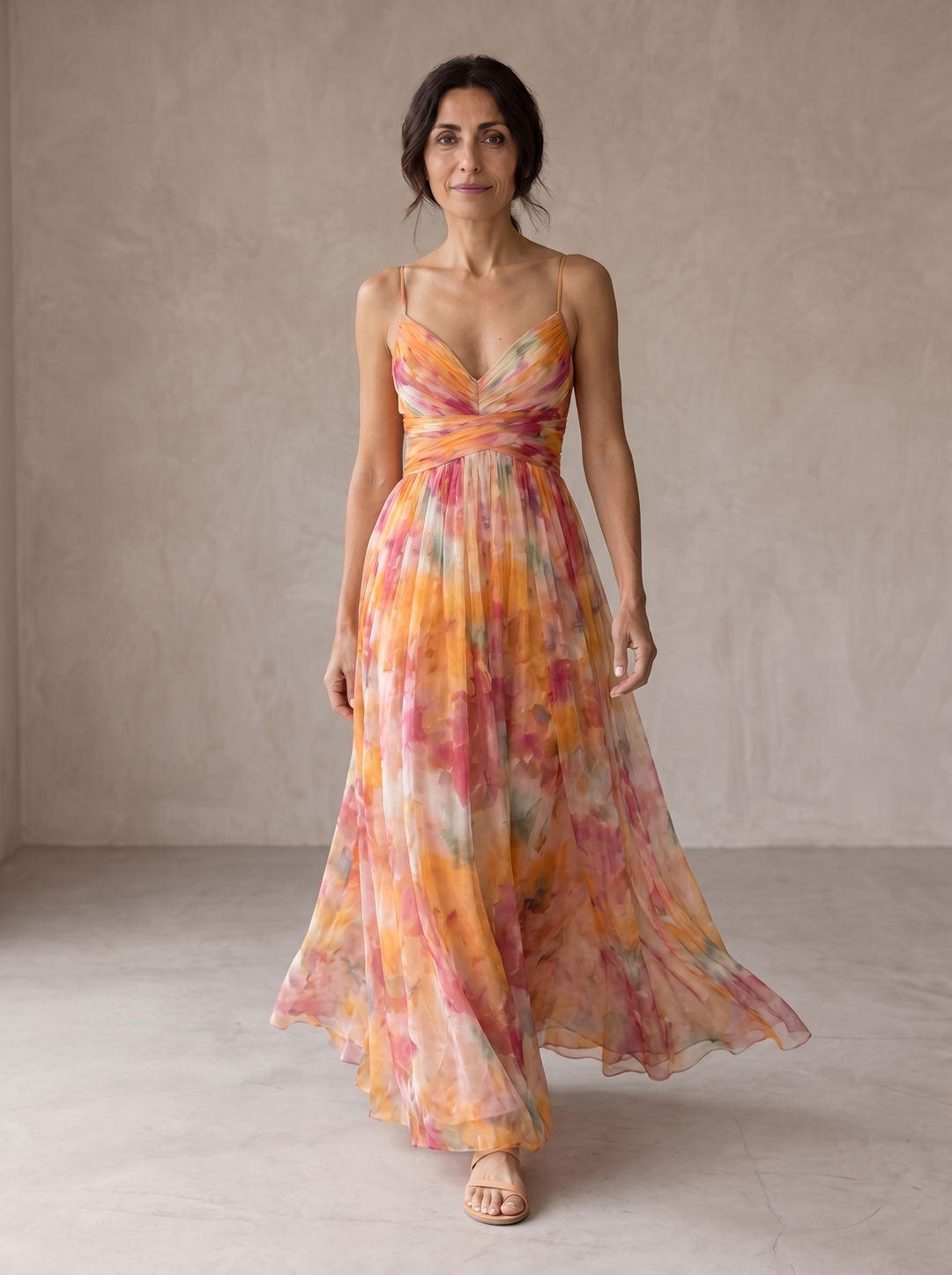 Priya - Enchanting Floral Print Maxi Dress