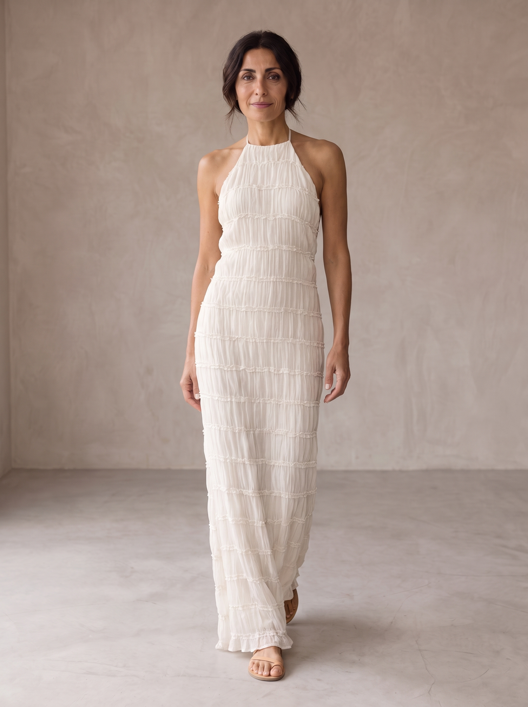 Talitha - Halter Tiered Maxi Dress