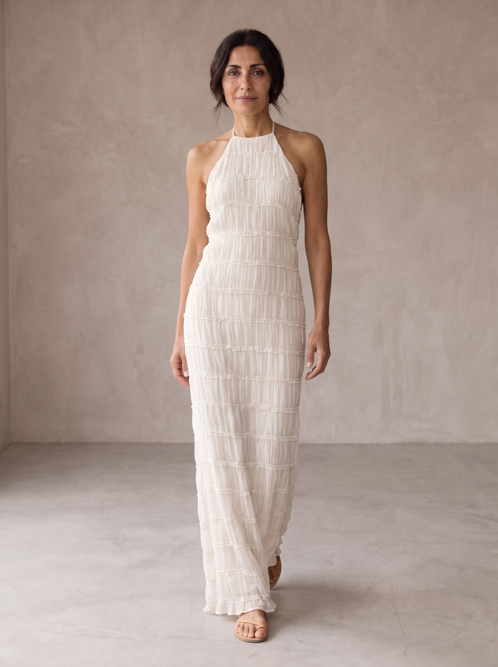 Talitha - Halter Tiered Maxi Dress