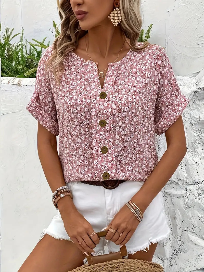 Jenna | Floral Button-Up Blouse