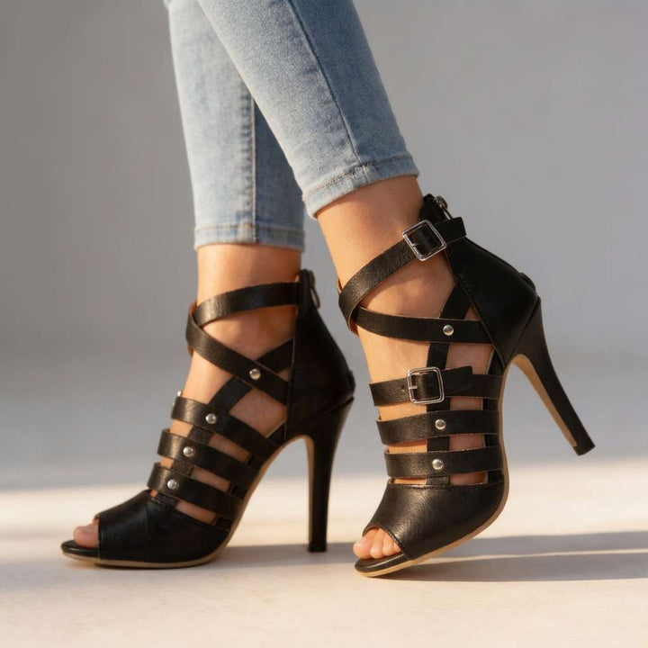 Ariana - Cross-Strap Open Heels