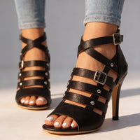 Ariana - Cross-Strap Open Heels