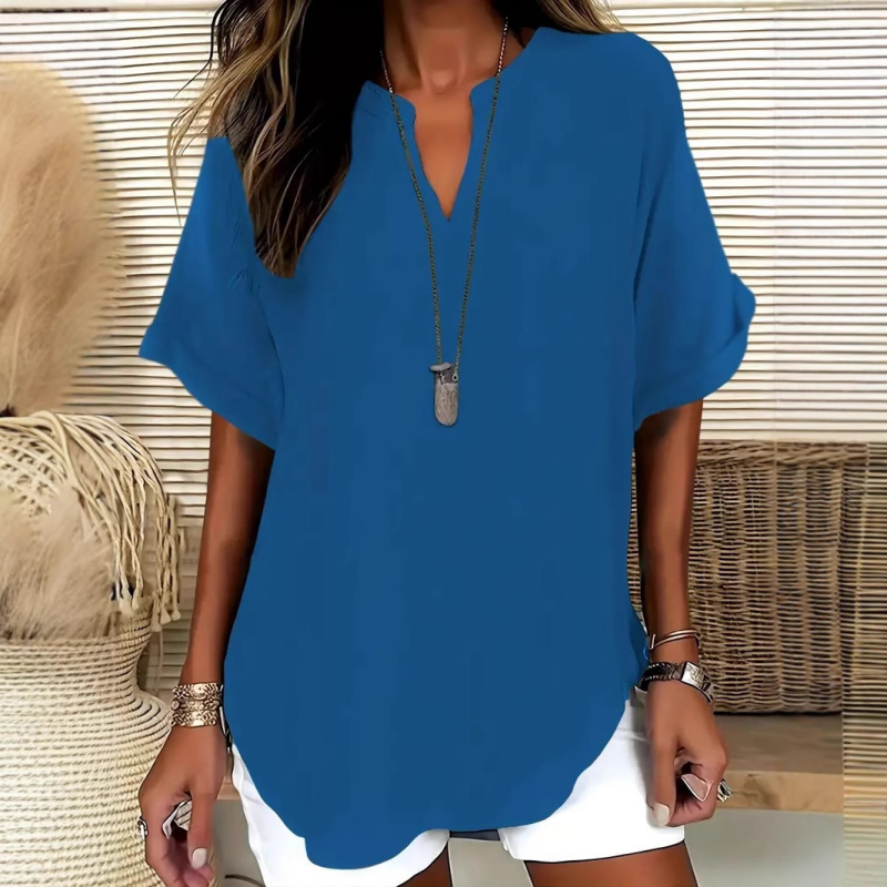 Alena | Lightweight Top with V-Neck