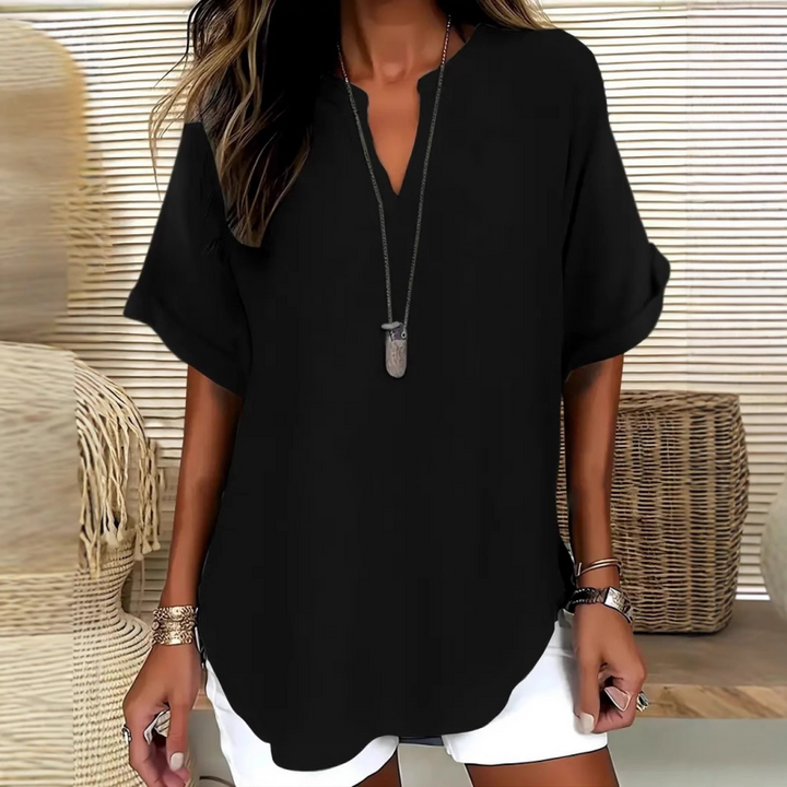 Alena | Lightweight Top with V-Neck