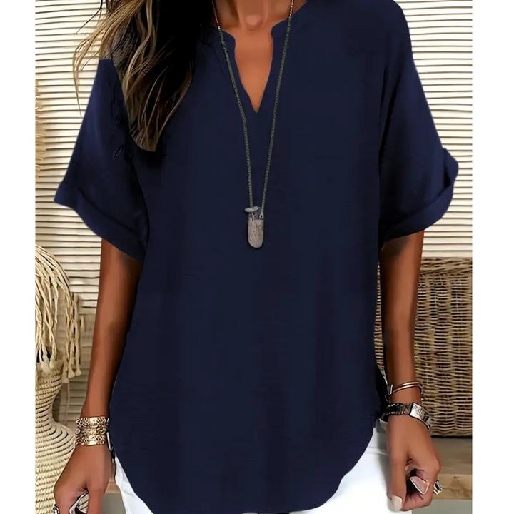 Alena | Lightweight Top with V-Neck