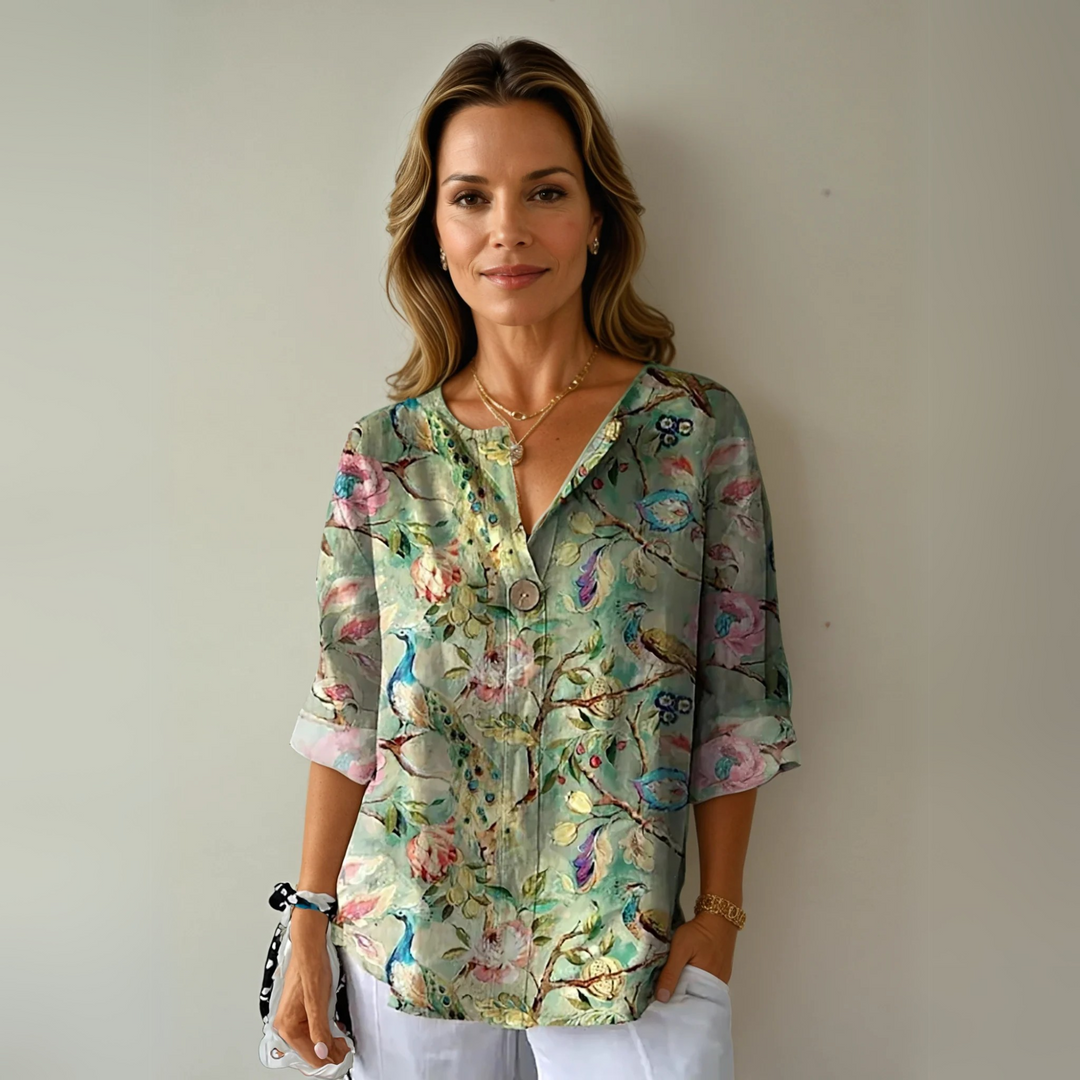 Arlene™ | Chic Floral Print Blouse