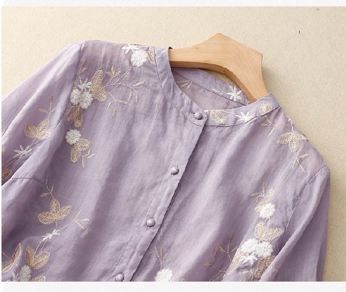 Althea Embroidered Cotton Blouse